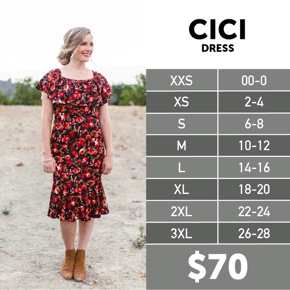 LULAROE | Stretchy Black Cici Dress Mermaid Feminine Cruise Vacation Beachy | XL - Picture 5 of 8